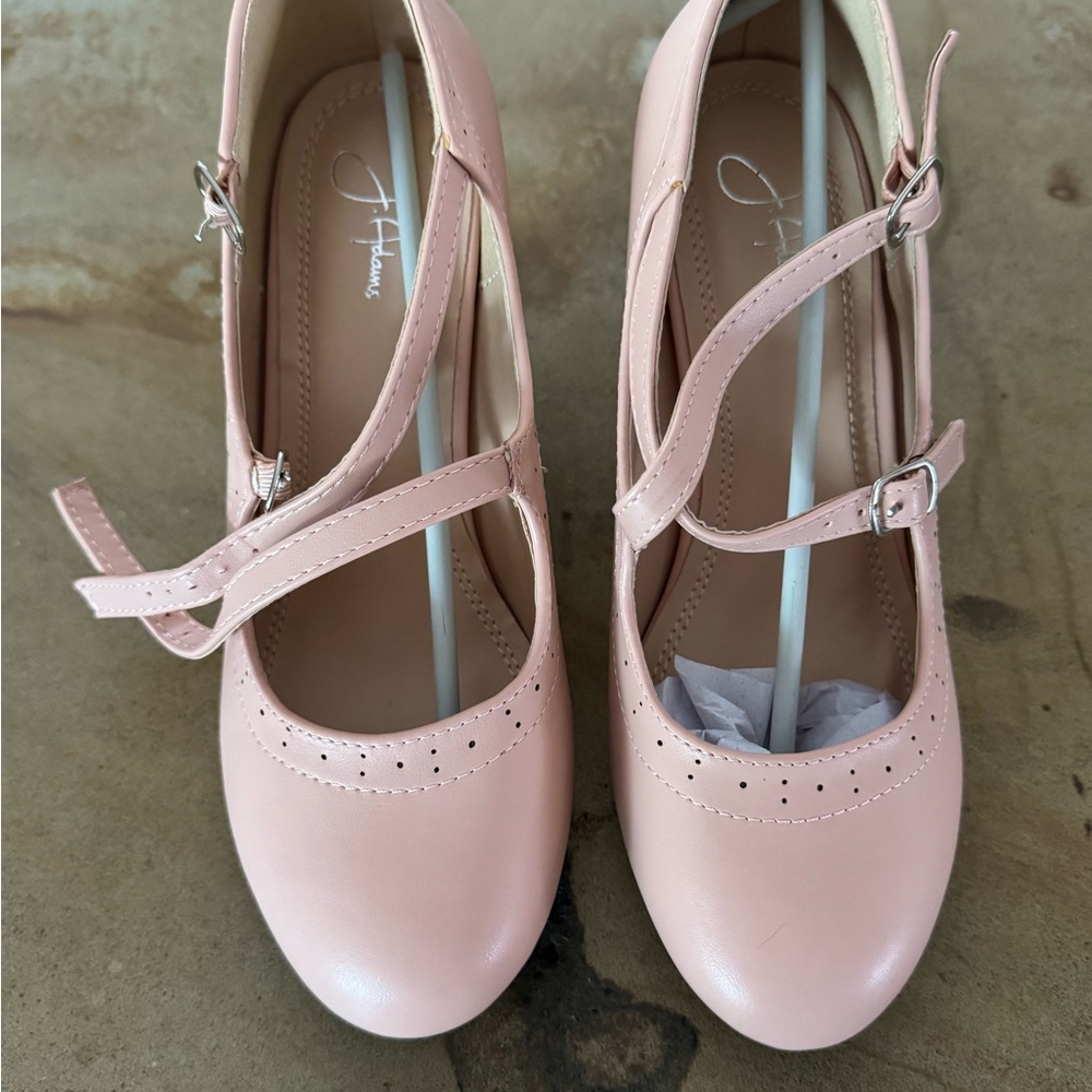 Adams Blush Double Strap Heels